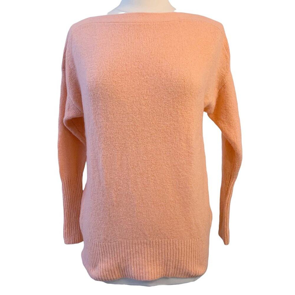ANTHROPOLOGIE Naomi cozy peach boatneck sweater XS